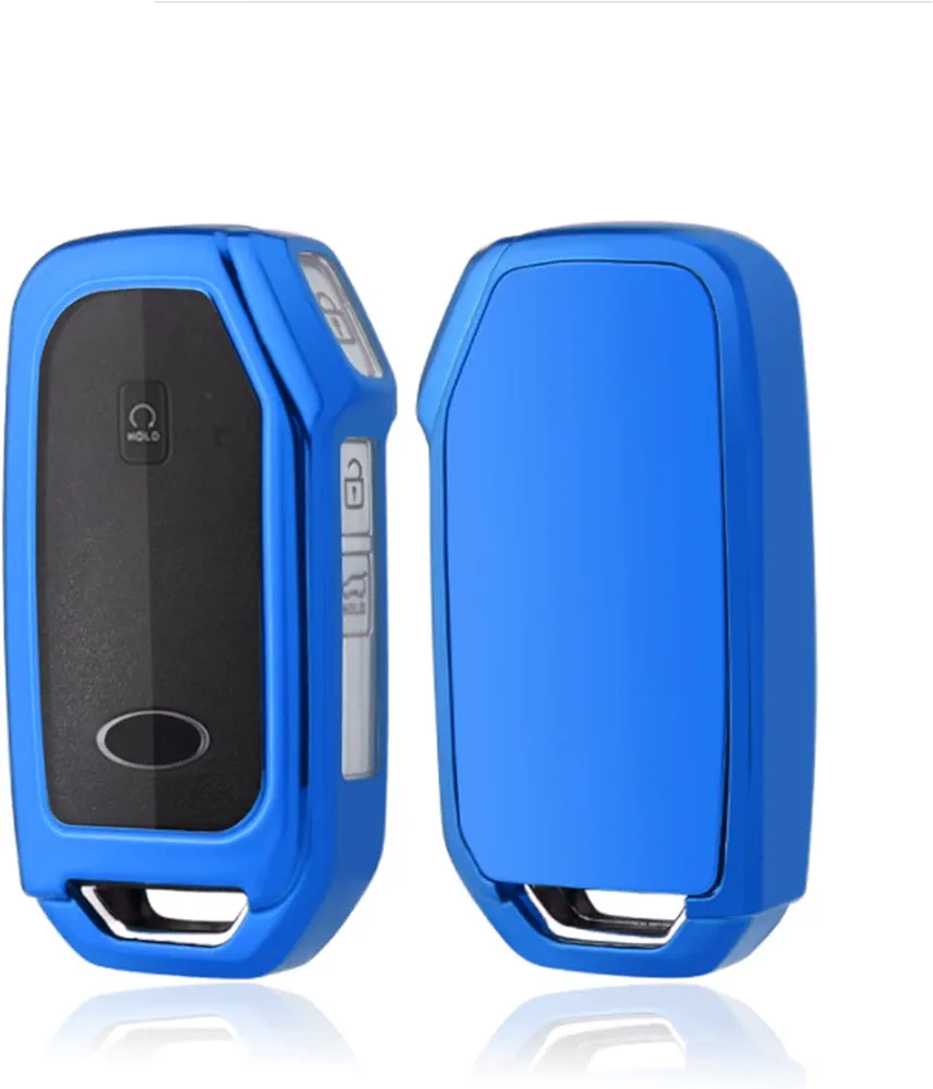 CDEFG Kia Ceed CD Niro Stinger Soul Sportage Sorento EV6 2022 Funda para Llave de Coche TPU Botones Carcasa Protectora para Mando Smart Funda para Llaves Accesorios (5-Botones Azul)