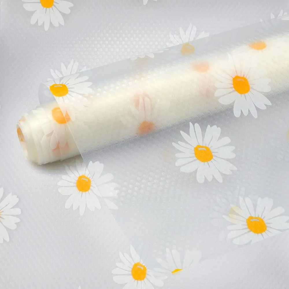 burkfeeg Alfombrillas para Cajones Cocina, Revestimientos Frigorífico EVA No Adhesivos Alfombrilla Antideslizante e Impermeable Plastico Protector para Muebles de Cocina
