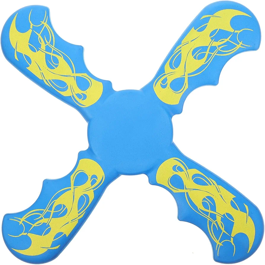 ibasenice 3Pcs Atletas Deportivos Seguro Jugar Juguete Cuatro Lanzadores de Regalo Juguete Boomerangs Patio Trasero Azul para Hoja Aire Navidad Niños Juego Ocio Educativo