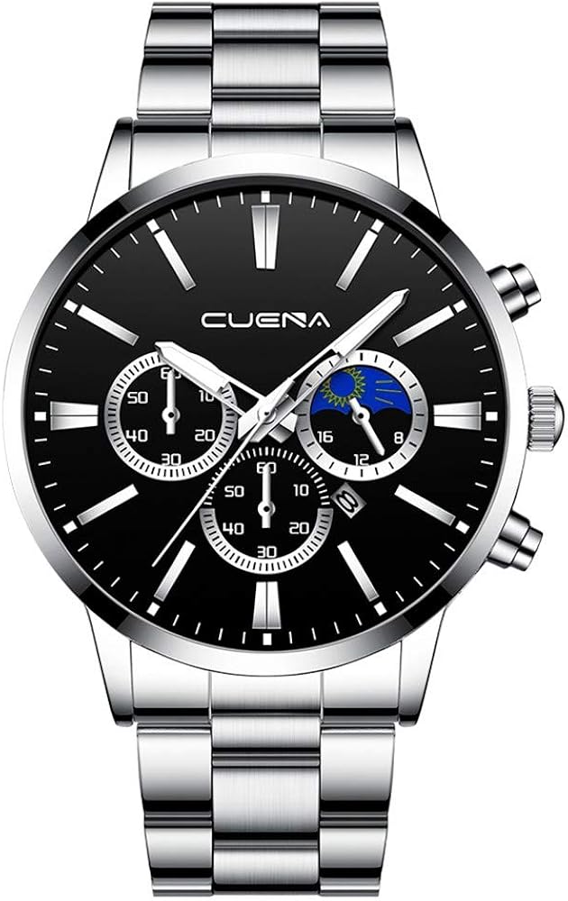 Moda Relojes Hombre Elegante Vestir Barato,Reloj De Pulsera De Cuarzo Deportivo con Fecha AnalóGica De Acero Inoxidable para Hombres De Negocios