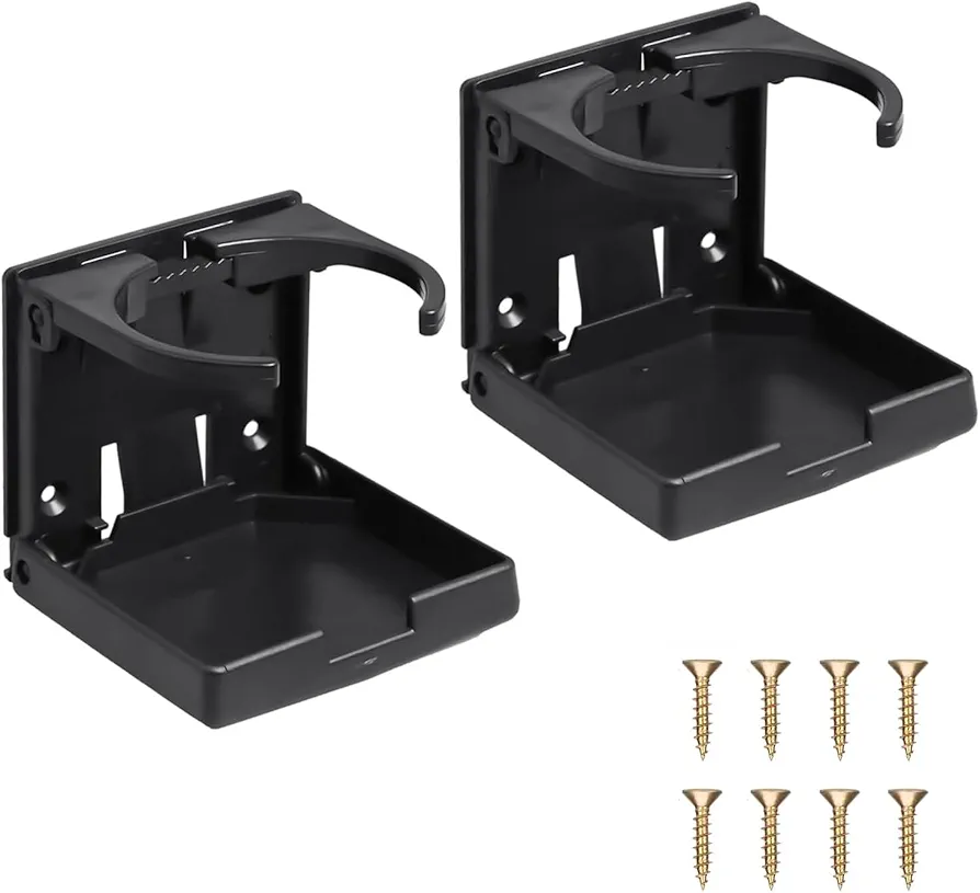 2 Piezas Bebida Copa Sostenedor Ajustable, Soporte Plegable para Taza de Coche, Soportes para Bebidas Plegables, Portavasos para Coche, para Automóviles, Camiones, Vehículos Recreativos