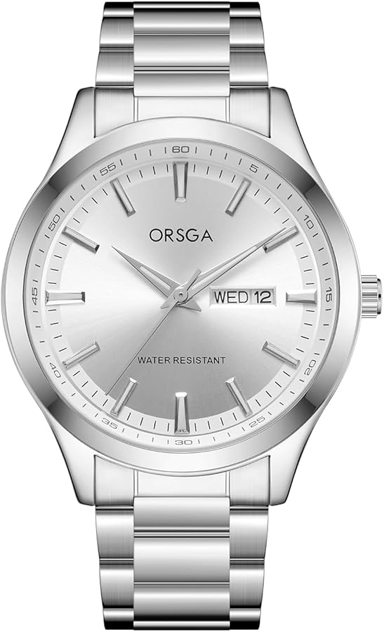 CIVO Reloj Hombre Acero Inoxidable Analógicos de Cuarzo Clasico Elegante Reloj Pulsera Hombre con Calendario de Día y Fecha