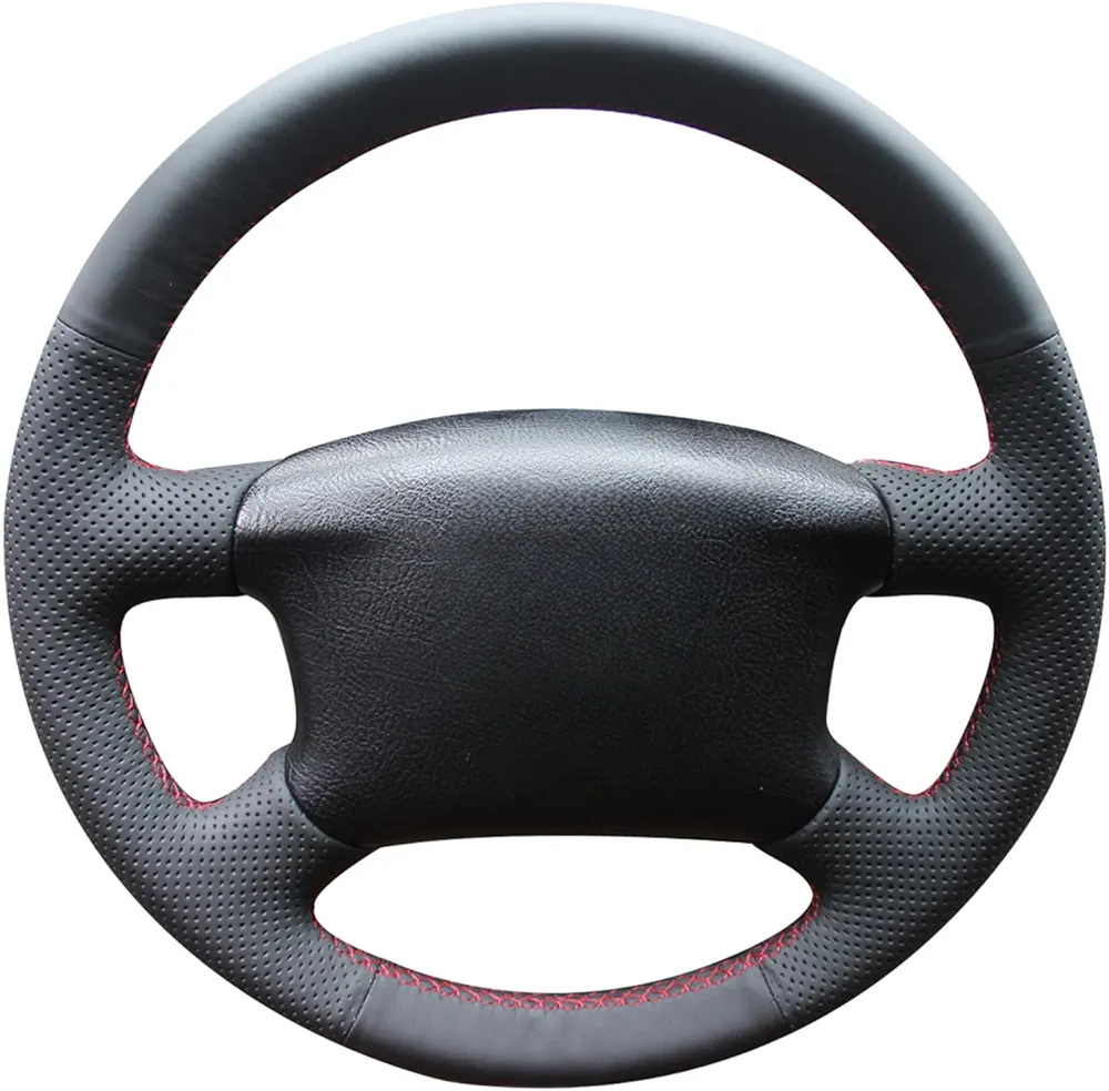 MEWANT Funda para Volante de Automóvil Cosida a Mano para Golf 4 (IV) 1997-2004/Passat B5 1997-2005/Passat Variant 1997-2004/Bora 1998-2001/T4/T5 Cubierta del Volante