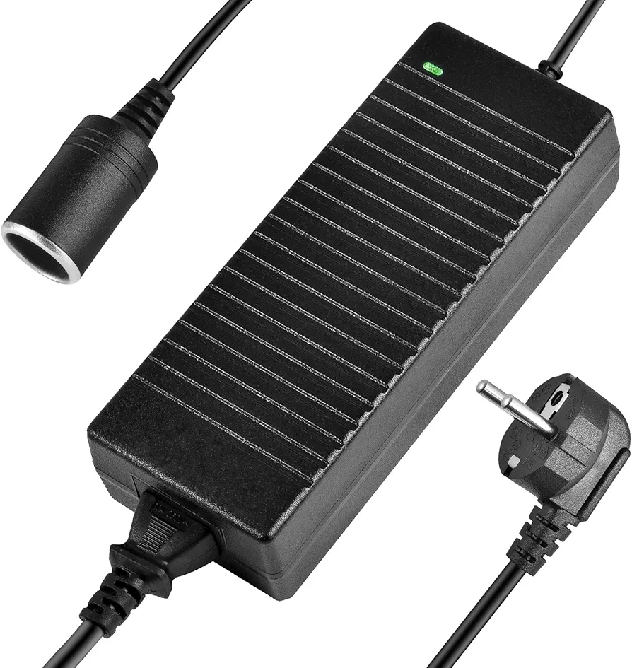 Shentian Enchufe para Encendedor de Cigarrillos para Automóvil, Adaptador de AC a DC, 100V-240V a 12V 10A Convertidor de Cargador de Automóvil (12V 10A Convertidor)