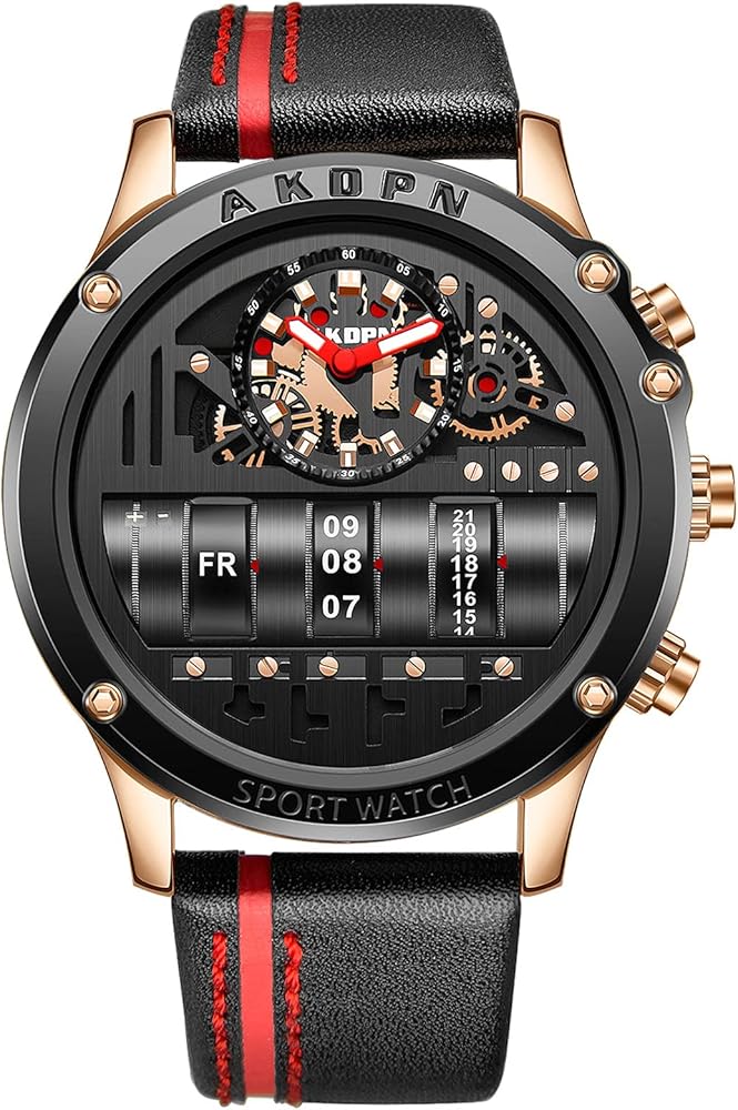 RORIOS Moda Hombre Relojes Cuarzo analógico Reloj Acero Inoxidable Relojes de Pulsera Impermeable Negocios Reloj para Hombre