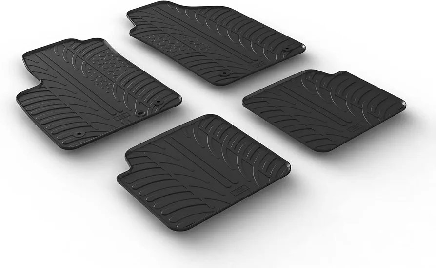 Gledring Alfombrillas de Goma Compatible con Fiat 500 2013-2019 & 2019- (Perfil T 4-Partes)