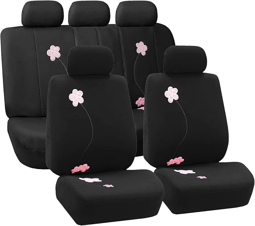 FH GROUP FB053GRAY115 Set de Fundas de Asientos de automóvil, multifuncionales, Color Beige, 11 Piezas