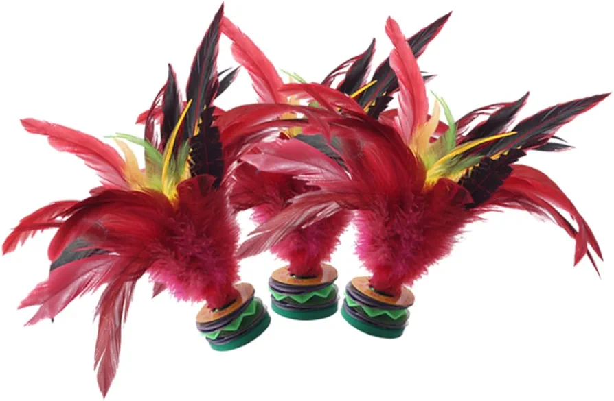 HAWILLOSCH 3 Piezas Juguete De Patada Jianzi Chino Ejercicio Ocio Volante De Juguete Tradicional Volante Chino Volante De Ejercicio Juego De Jianzi Entretenimiento Ocio Juguete Pluma De Pollo