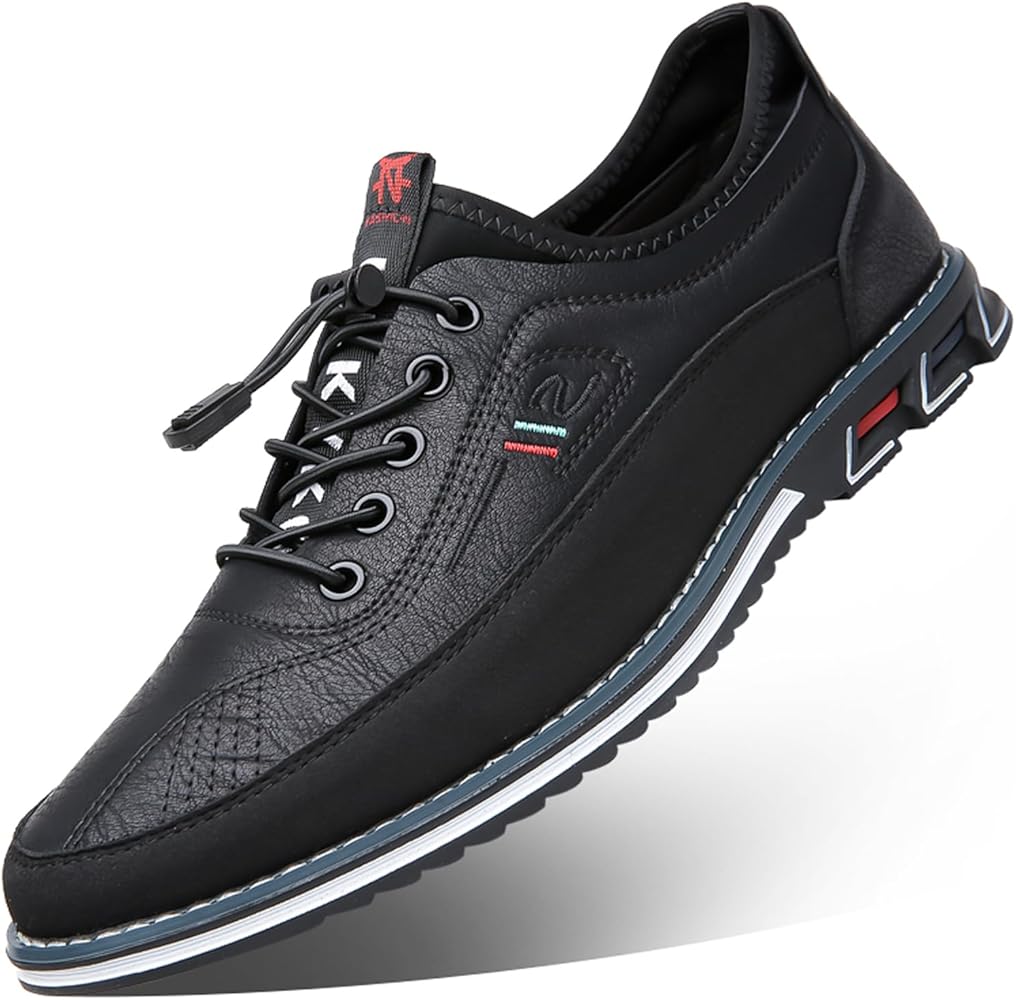 Zapatos de Vestir para Hombre, Mocasines Planos con Cordones Formales Oxford de Cuero Ligero de Negocios Informales, para Ocasiones Formales Masculinas