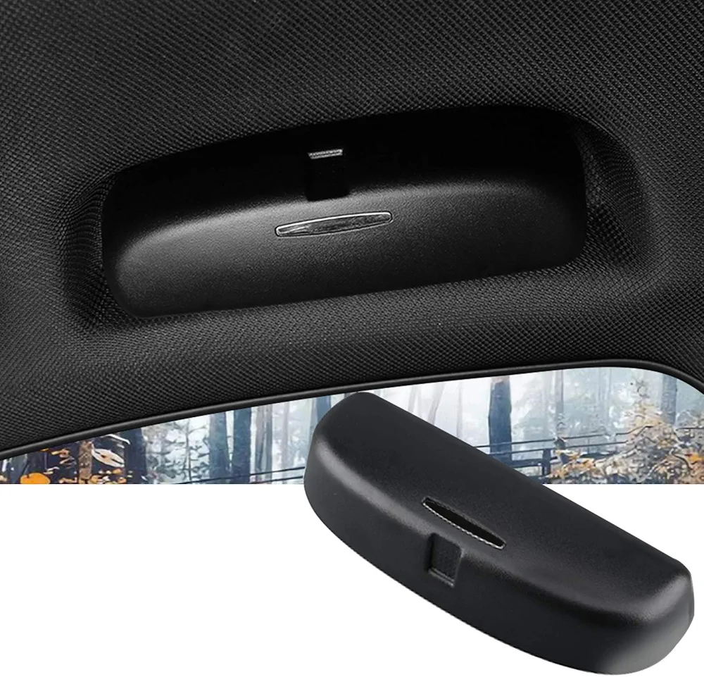 SKTU Soporte para Gafas de Sol para BM-W Serie 1, 3, 5, 7, X1, X3, X5, X7, Funda de Gafas para Interior del Coche (Negro)