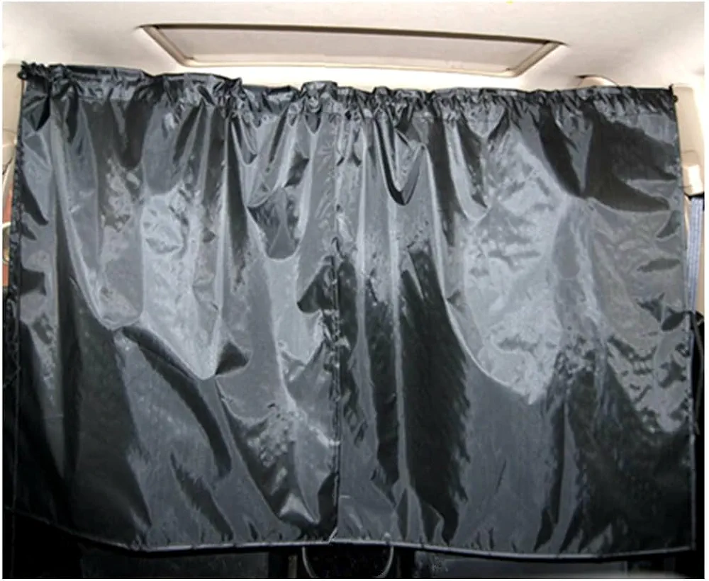 Wanfoou Cortinas de privacidad para coche, color negro, cortinas separadoras para coche, cortinas separadoras para coche, persianas para ventana de coche, protección solar desmontable, accesorios de