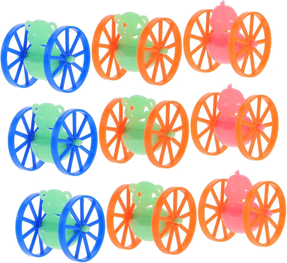 Toyvian 50 Pcs Vaso De Juguete Juguetes De Fiesta Juguetes De Ruedas Juguete con Ruedas Divertido Juguete De Fiesta Juguetes De Vaso Juguete De Ocio Modelo Rodante Tambaleante El Plastico
