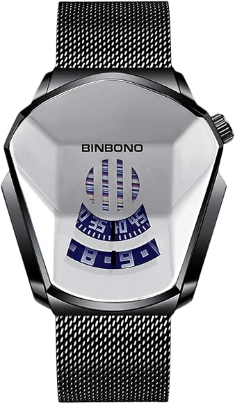 RORIOS Moda Relojes de Hombre Analógico Cuarzo Reloj de Malla Acero Inoxidable Deportivo Relojes de Pulsera Impermeable Casual Relojes Hombre