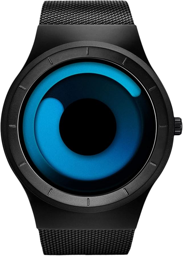 RORIOS Moda Relojes Hombre Personalidad Analógico de Cuarzo Reloj con Acero Inoxidable Correa de Malla Impermeable Relojes de Pulsera