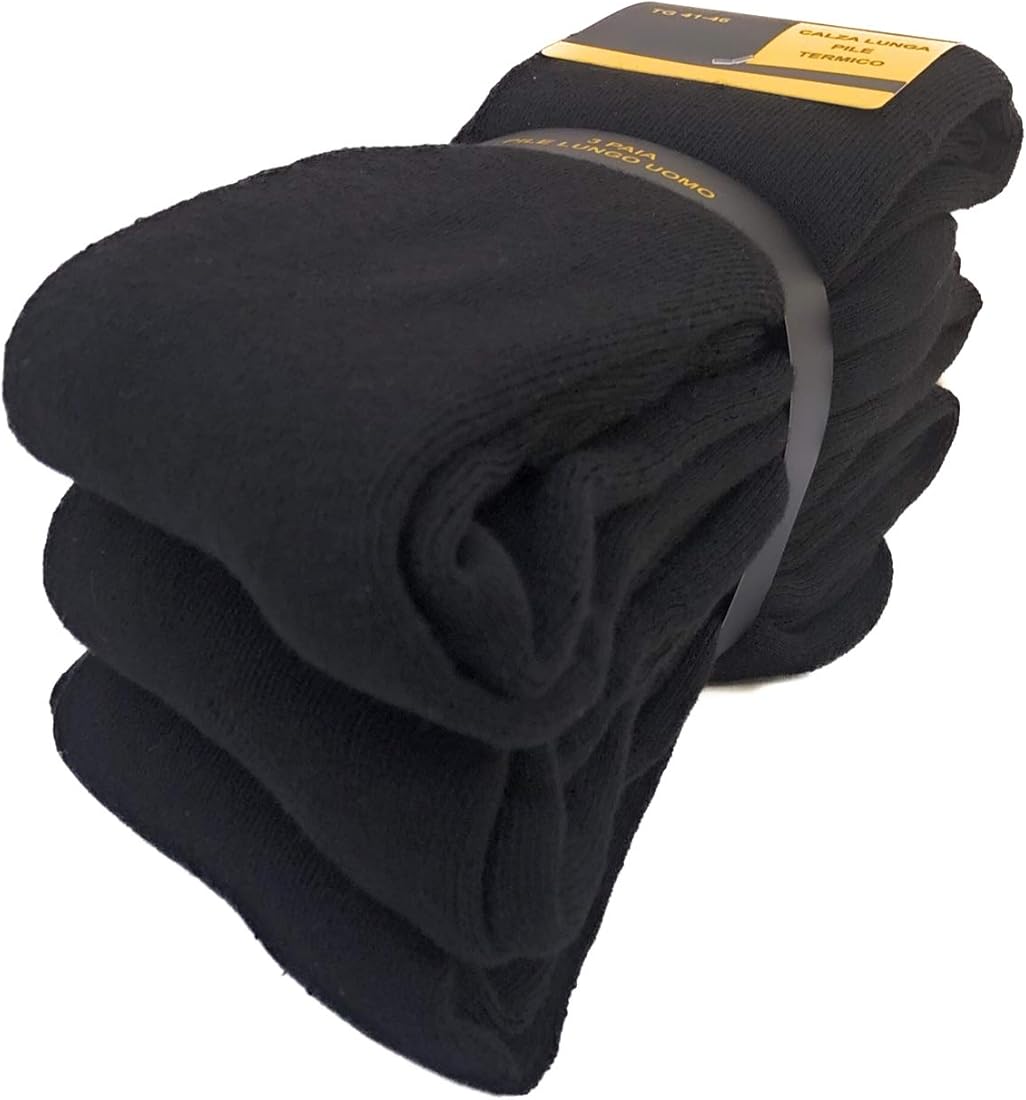 DREAM SOCKS CALCETINES LARGO POLAR TÉRMICO HEAVY MOUNTAIN SKI NEGRO-AZUL-GRIS-ALTE A LA RODILLA