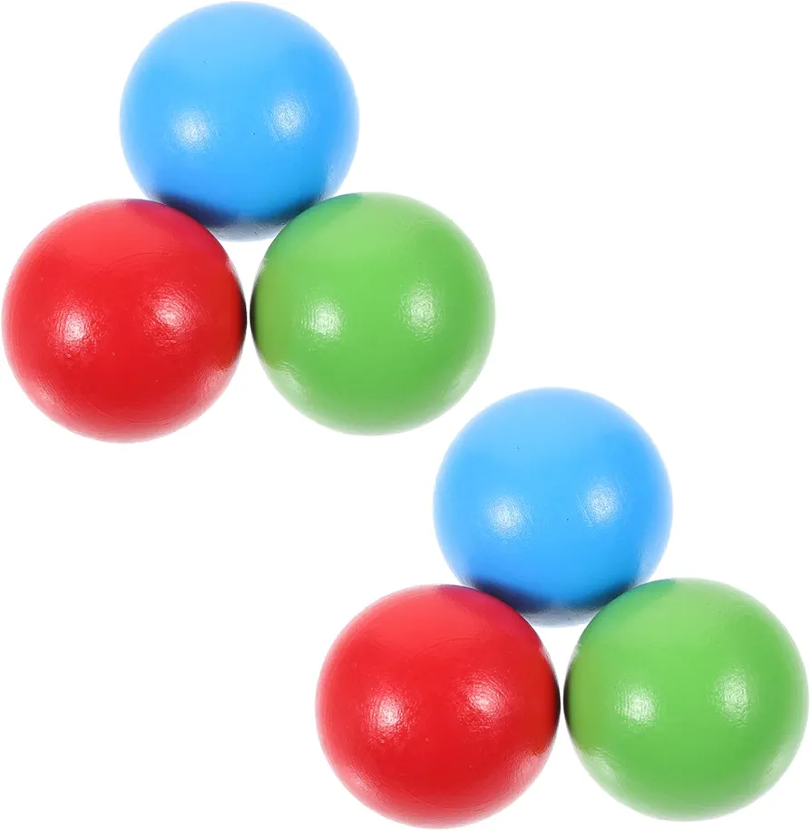 YARNOW 6 Piezas Juguete de Croquet Jugar bochas niños Petanca de Ocio Juguetes Petanca portátil Petanca rodante Exterior Pelota de Deportes Suite Bola de Madera Accesorios arbol de Loto