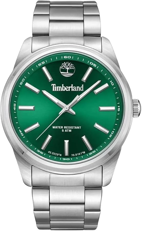 Timberland Reloj Analógico para Hombres de Cuarzo con Correa en Acero Inoxidable TDWGG0010805