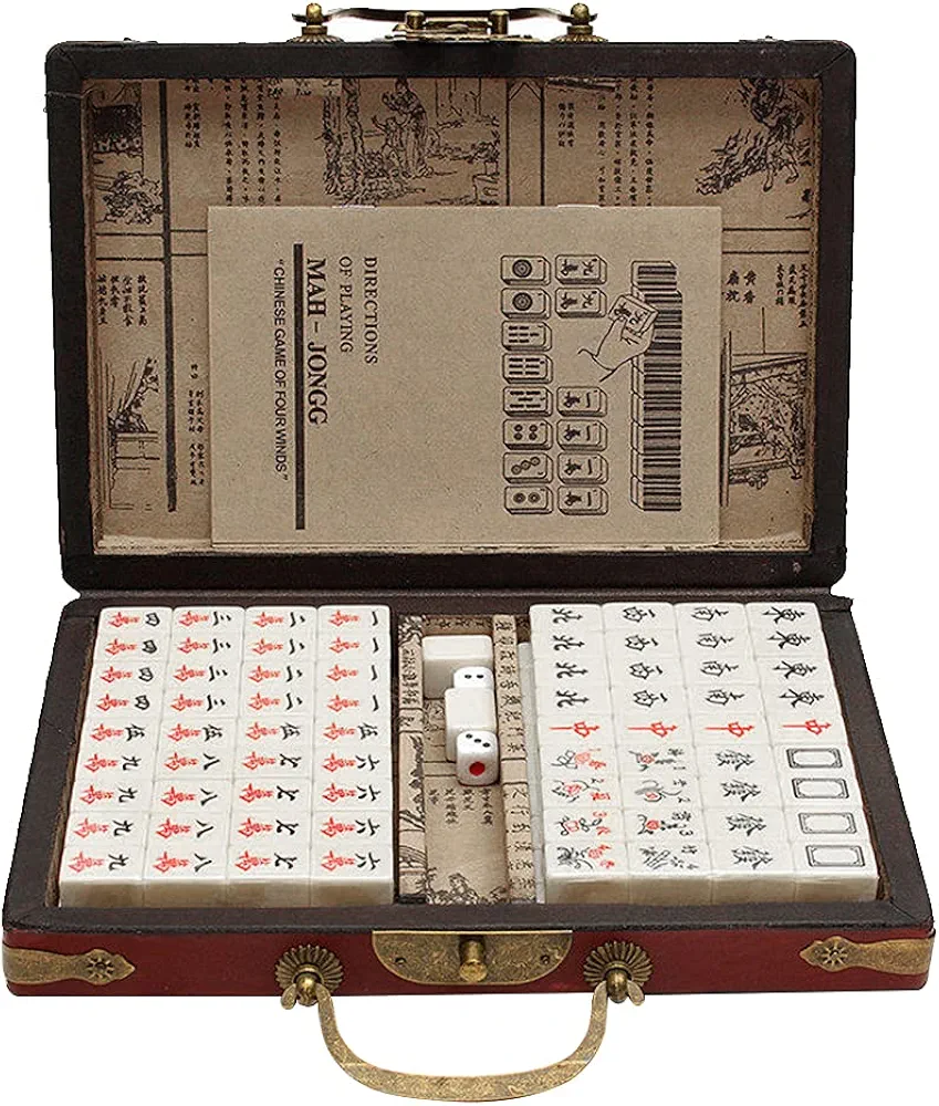 Juego de 146 azulejos de luz portátil tradicional china para viajes y ocio familiar