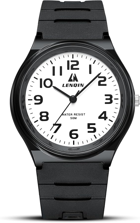 LN LENQIN Reloj Hombre Reloj Mujere Relojes Analógicos Cuarzo Hombres Relojes Pulsera Resistentes Al Agua hasta 30m Mujeres Relojes Moda Casual Hombres Relojes Diseño Correa Silicona Unisex