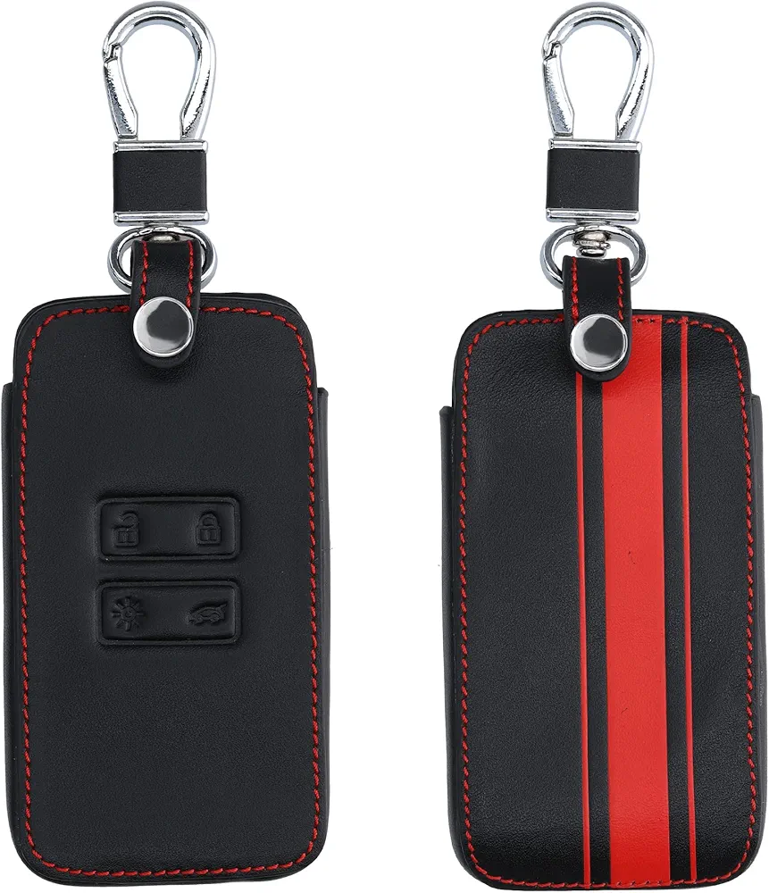 kwmobile Funda Compatible con Renault Llave de Coche Smart Key de 4 Botones (Solo Keyless Go) - Cubierta de Cuero sintético - Case para Mando y Control de Auto Rally