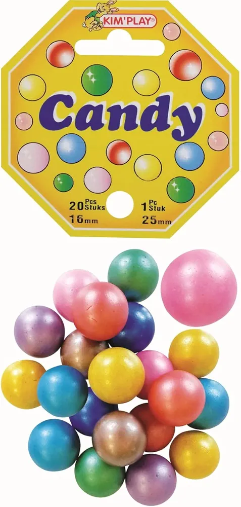 KimPlay – Juego de 20 + 1 canicas – Candy – 500831