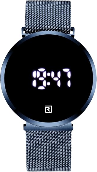 RORIOS Relojes Hombres Reloj Digital de Cuarzo con Correa en Acero Inoxidable Electrónico Relojes de Pulsera Luminoso Reloj para Hombre