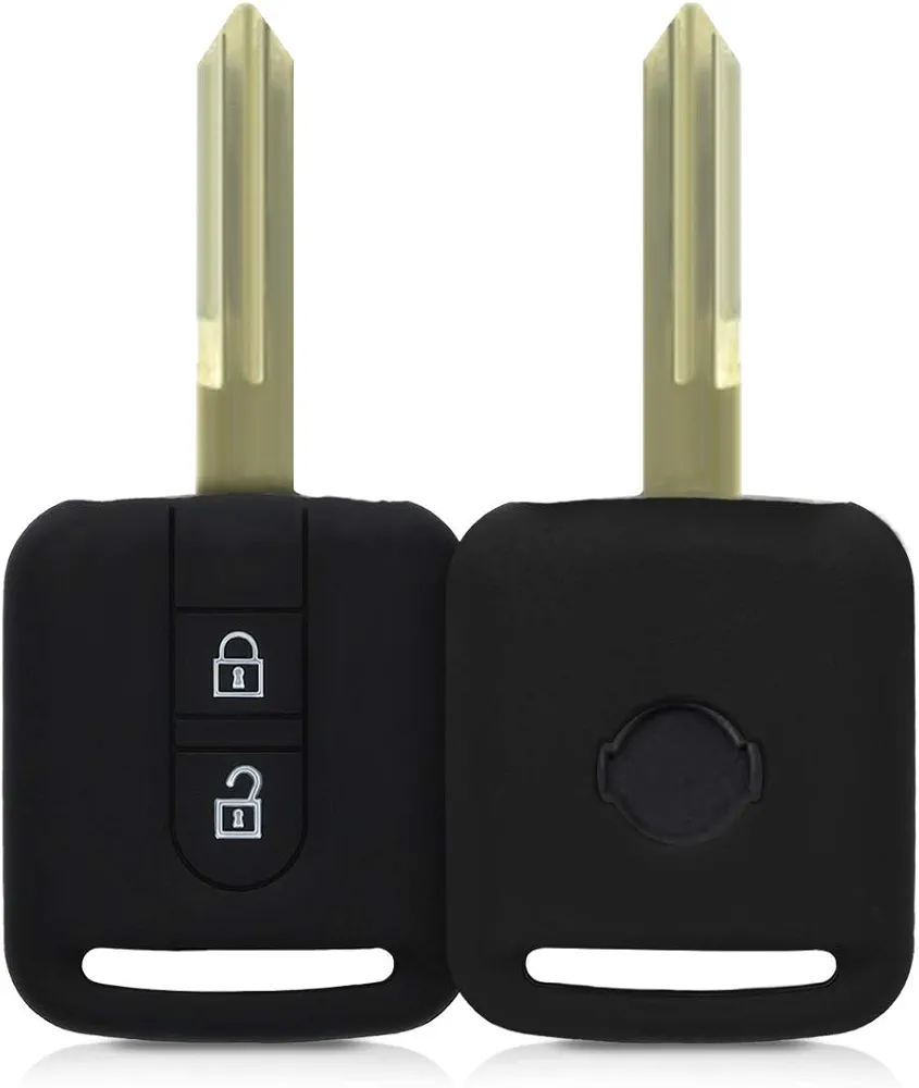 kwmobile Funda Compatible con Nissan Llave de Coche de 2 Botones - Carcasa Protectora de Silicona para Llave de Coche - Case en Negro