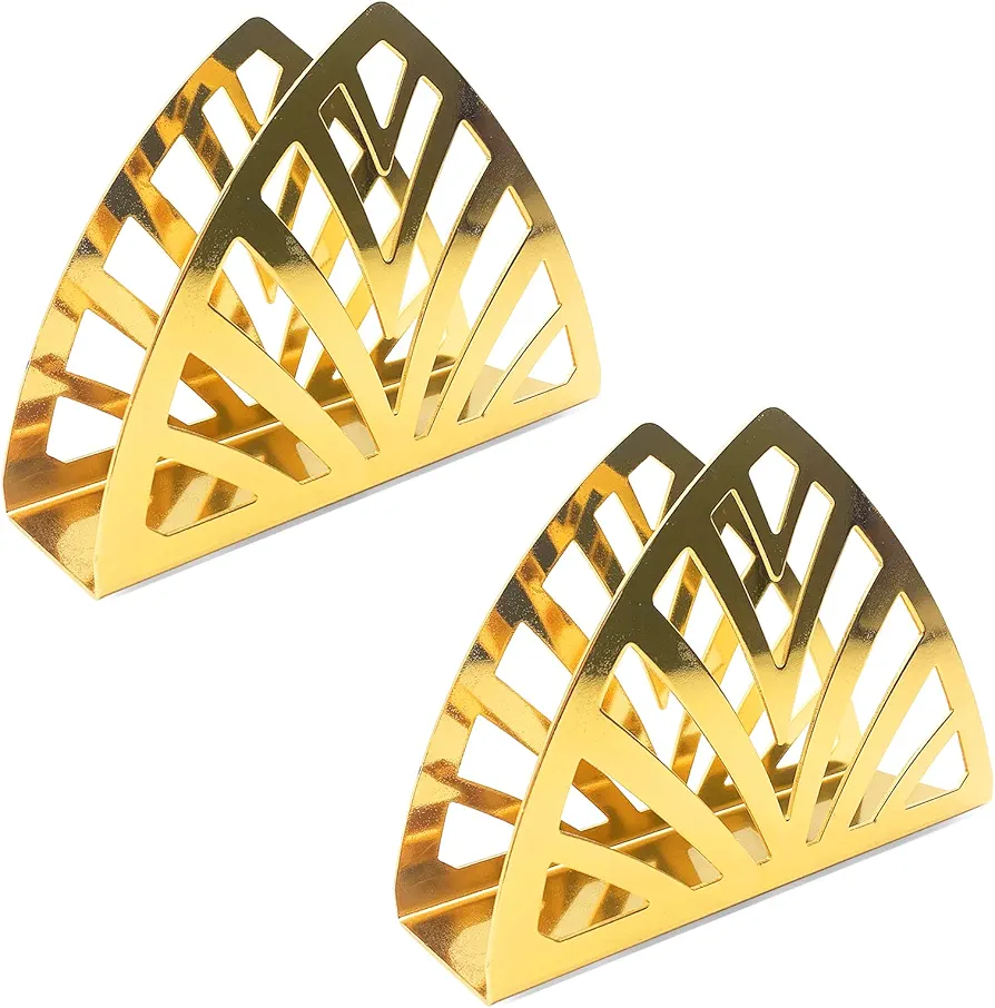 Servilletero, 2 Unidades Simplicidad Acero Inoxidable Triángulo, Servilletas erigidas, Para La Decoración De Cocina, Encimeras De La Cocina, Mesas De Comedor, Oro