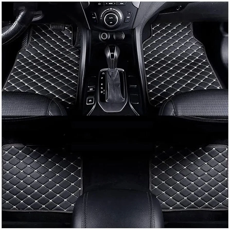 Personalizada Cuero Coche Alfombrillas para BMW 5 Series 520d 520e 530i 530d 530e 540i 540d 545e M550i 520i 520d 520e,Automovil Alfombras ProteccióN Moqueta Forro Piso Estera Interior Accesorios Juego