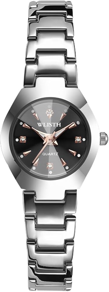 RORIOS Reloj de Pareja Analógico Cuarzo Reloj con Correa en Acero Inoxidable Luminoso Romántica Hombres Mujeres Reloj de Pulsera
