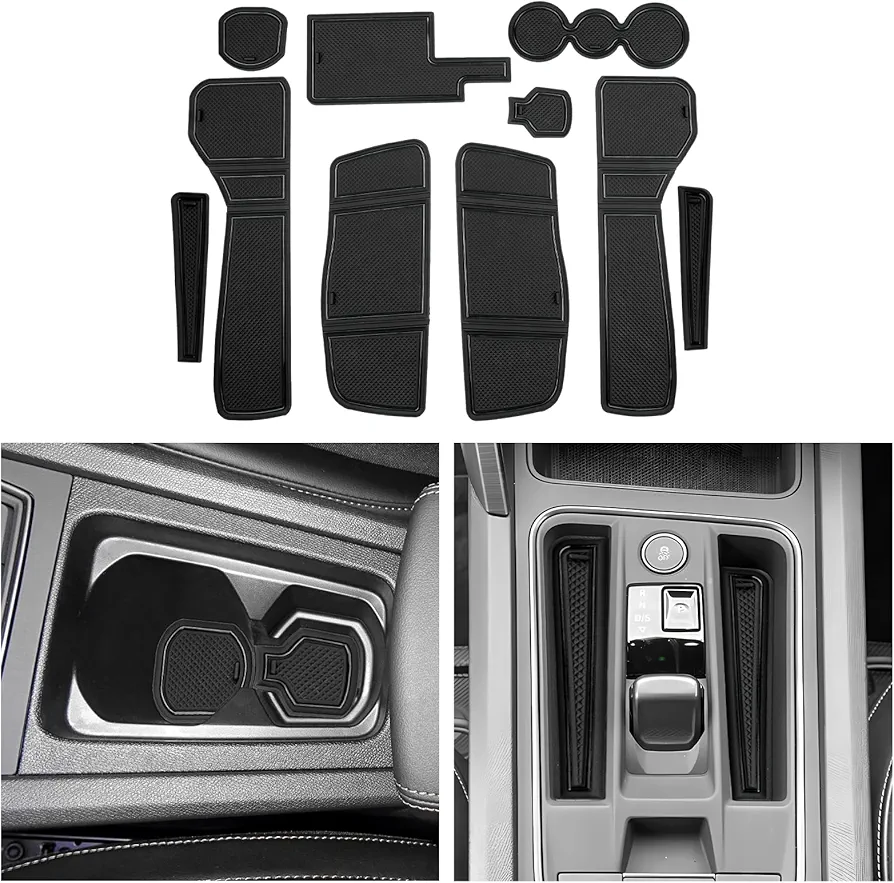 CDEFG Compatible con Cupra Formentor 2022-2024 [Transmisión Automática Electrónica] Alfombrillas de Goma Antideslizantes Reposabrazos Consola Central Portavasos Formentor V1 VZ VZ5 Accesorios (Rojo)