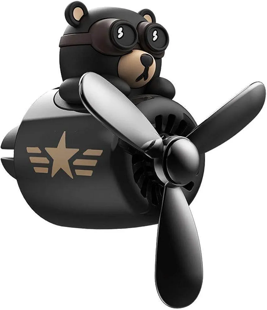 Ericetion Dibujos Animados Oso Piloto Aire Aire Acenuado Automotriz Air Outlet Outlet Fan Emplorador Vent Blips Aroma Diffuser Coche Perfume Aromaterapia Adorno Accesorios para Automóviles