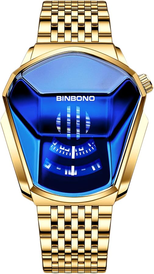 RORIOS Moda Hombre Relojes Analógico Cuarzo Reloj de Acero Inoxidable Deportivo Relojes de Pulsera Casual Impermeable Relojes Hombre