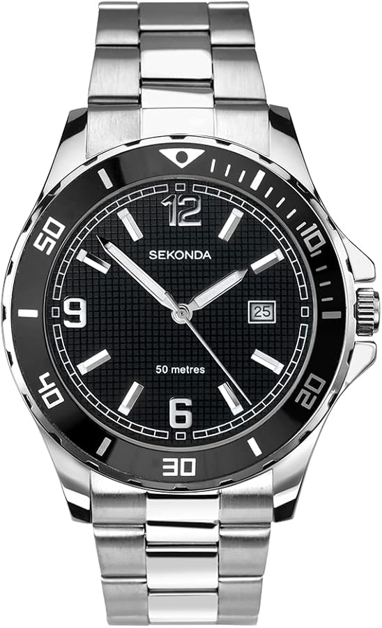 SEKONDA Mens Analogue Classic Quartz Watch with Stainless Steel Strap 1513.27