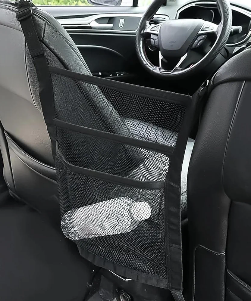 Flaconi Red Coche,Almacenamiento Coche,Organizador Coche,Accesorios Coche Interior,Bolsillo de Malla para Asiento de Coche Entre los Asientos Delanteros,Adecuado para Coches,SUV,Furgonetas,Camiones