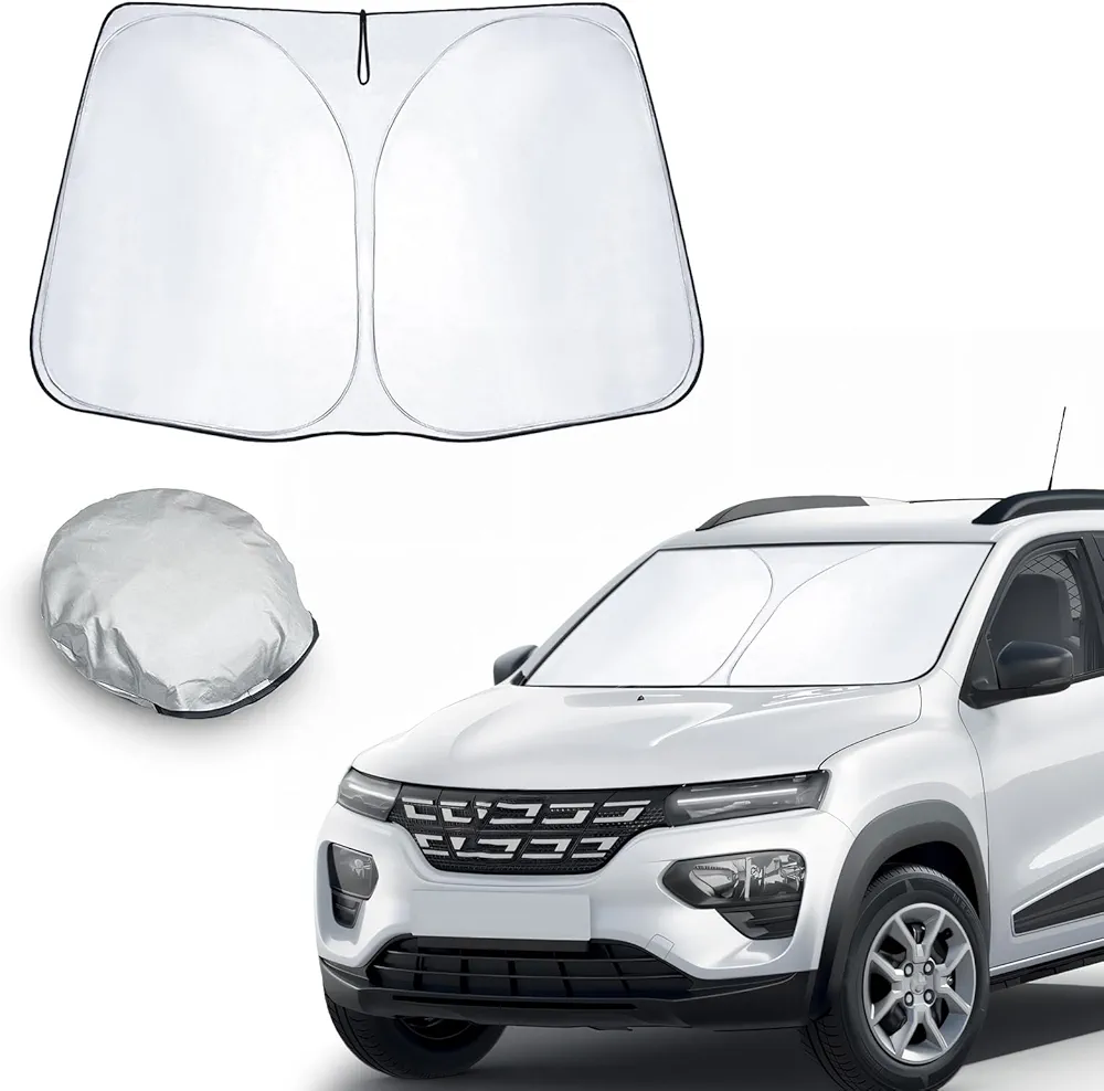 CDEFG Compatible con Dacia Spring EV 2022 2023 2024 Parasol Parasol Parasol Parabrisas Delantero Parabrisas Auto Parasol Spring EV Accesorios