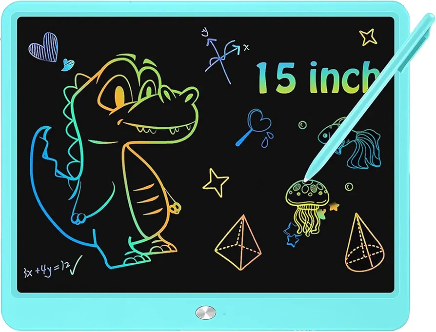 Tableta De Escritura LCD Tableta De Dibujo Colorido De 15 Pulgadas para Niños, 3~12 Juguetes para Niñas Niños, Regalos Borrables Y Reutilizables, Juguete De Cumpleaños De Navidad para Niños