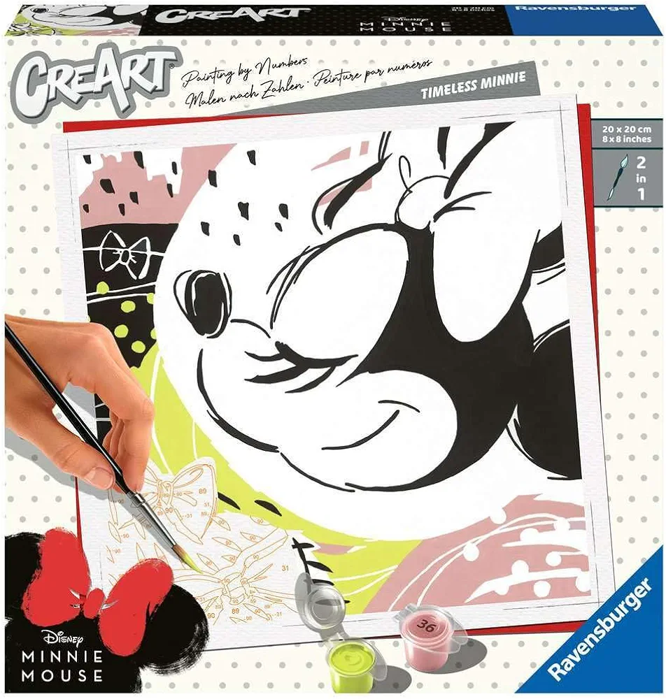 Ravensburger- CreArt-Cuadrado Minnie Mouse Mickey Ocio Creativo, Color Timeless, Talla única (4005556201266)