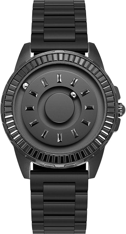 EUTOUR Reloj Hombre Magnetico Elegante Designer Cristales Brillante Cuarzo Sin Vidrio Rodamiento de Bolas Relojes de Pulsera para Hombres 42mm