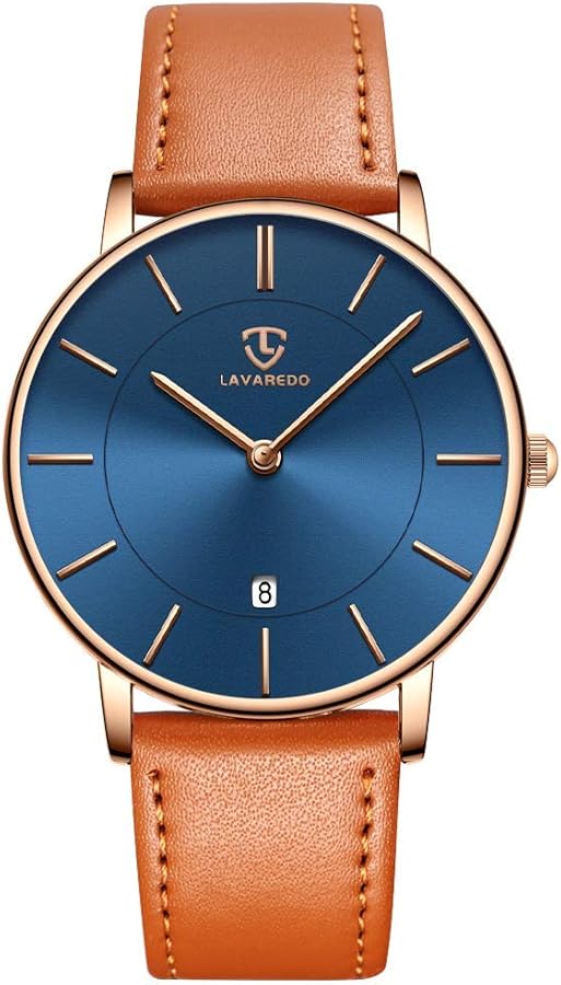 BEN NEVIS Reloj Hombre,Relojes Analogicos Cuarzo Hombre,Reloj Ultra Delgado,con Carcasa Ultrafina,Visualización de la Fecha,Correa de Cuero,Elegante y Clásico Reloj de Pulsera de Moda,Regalo Hombres