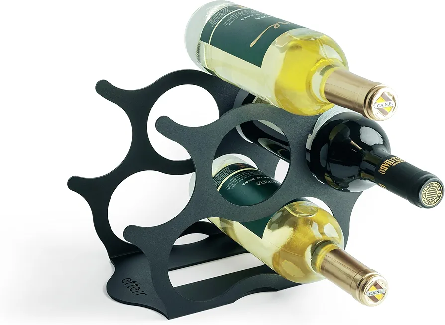 etterr Botellero Vino. Organizador Cocina, botellero para Mesa Comedor, Mueble Cocina, Mueble botellero, Soporte Vino, Accesorios para Cocina, botellero de Metal.