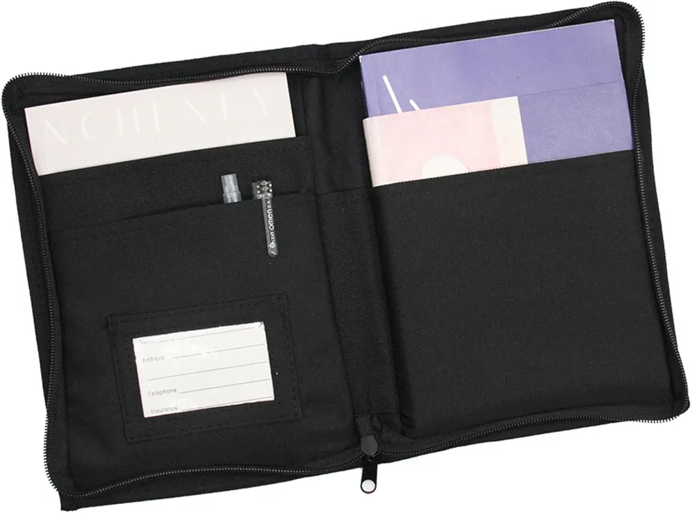 Colexy Cartera Organizadora de Guantera, Cartera para Documentos Coche, Cartera para Documentos Matriculación y Seguro Coche, Soporte para Registro de Coche y Seguro, para Guantera