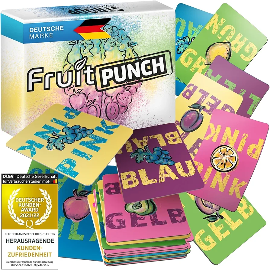 GOODS+GADGETS Fruit Punch Juego de cartas con efecto Stoop; entrenamiento cerebral con factor de diversión, concentración y atención te hacen ganador