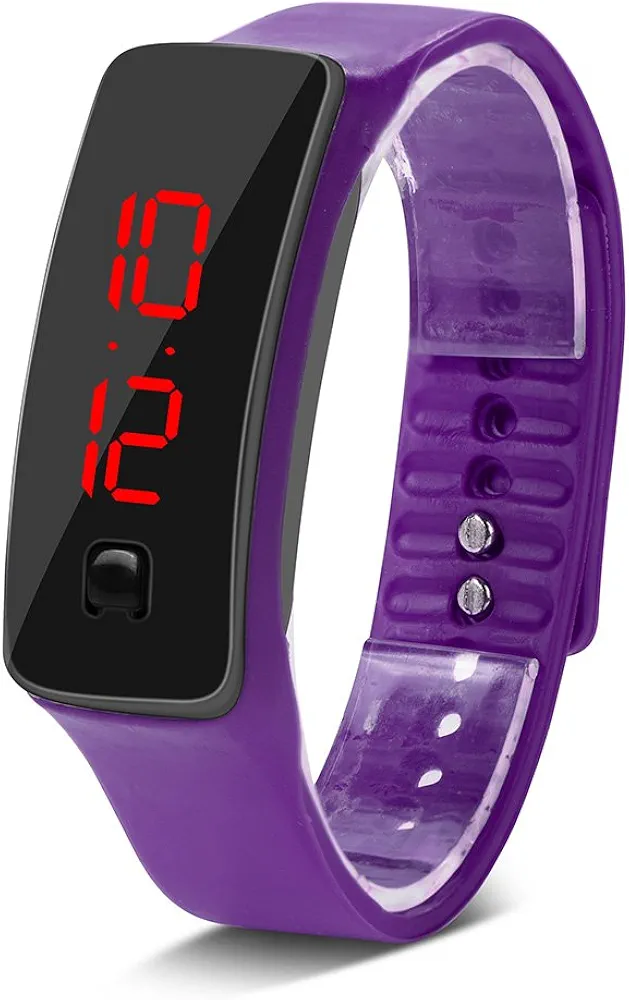 Reloj de Pulsera Deportivo, Correa de Silicona Pantalla Electrónica LED Reloj Deportivo Reloj de Pulsera para Hombres Y Mujeres con Esfera de 12 Horas para Correr Al Aire Libre Y en Interiores Escalad