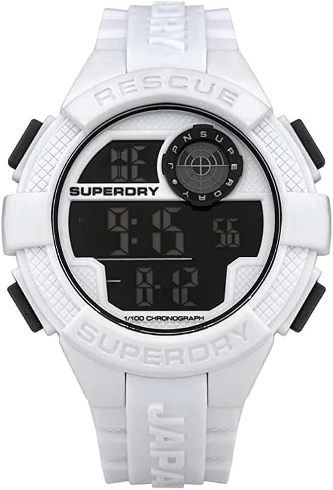 Superdry Reloj Digital para Unisex-Adultos de Automático con Correa en Sintetico SYG193W