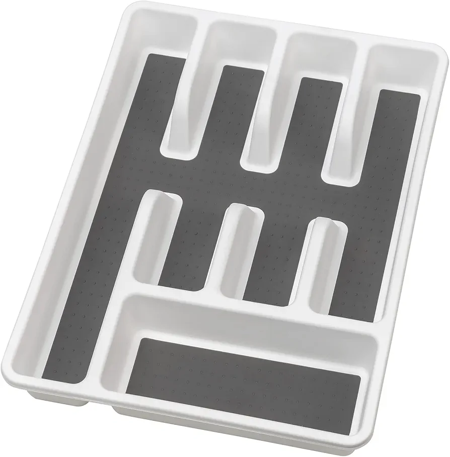 Wenko Cubertero Antideslizante 5 Compartimentos Cubertero para cajones Blanco