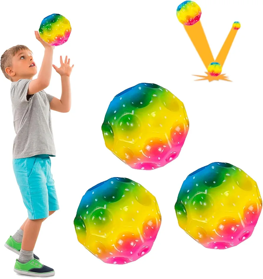 TONGXIYU 3 PiezasMoon Ball,Pelota Espacial,Astro Jump Ball,Moon Bouncing Ball,para Regalos De Fiestas Juegos De Campañas para Niños. (B)