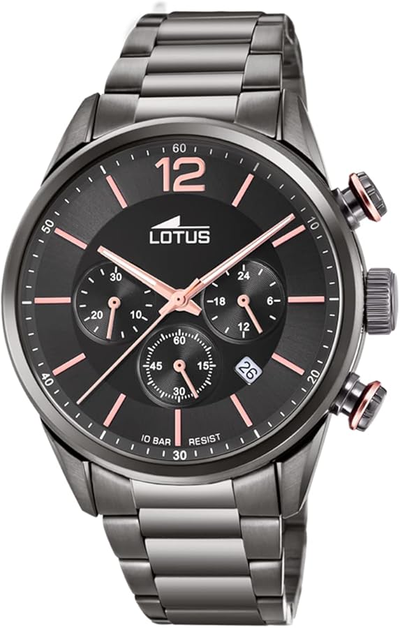 Lotus Reloj Cronógrafo para Hombre de Cuarzo con Correa en Acero Inoxidable 18686/2