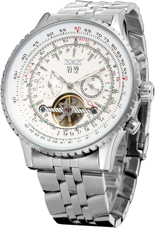 Reloj automático de pulsera para hombre completo con calendario y tourbillon JAG034M4S1