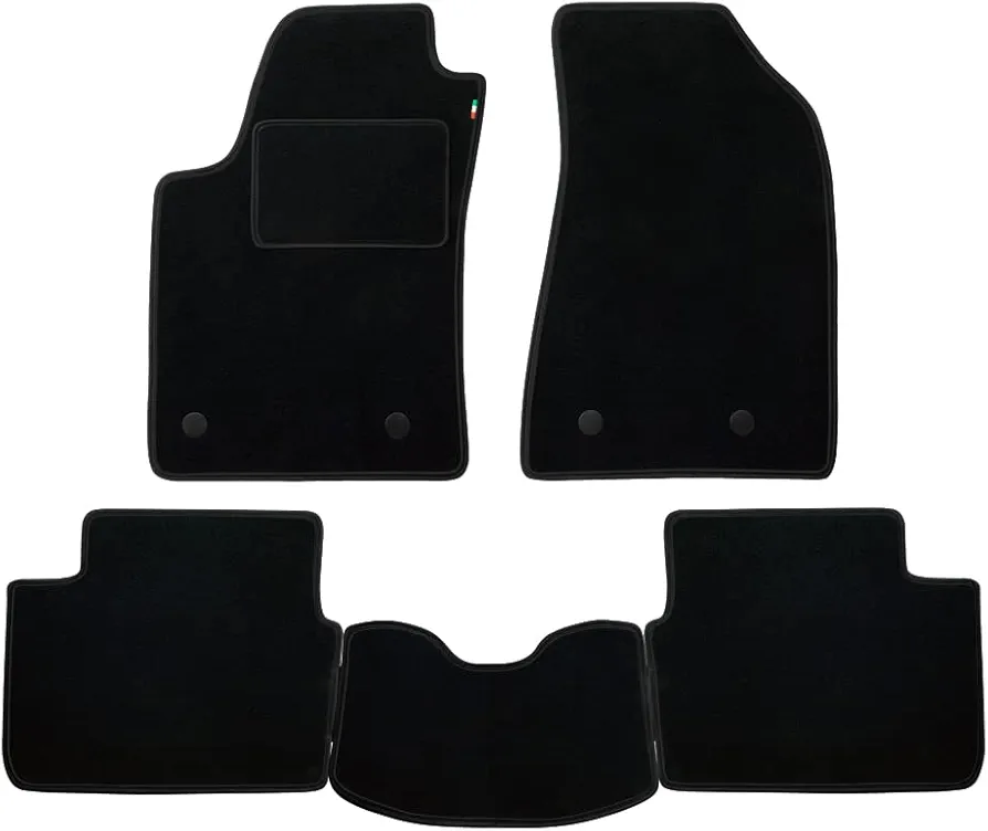 Juego de Alfombrillas Fabricado para Mercedes Benz W124 año de 1985 a 1998 en moqueta automotriz Fabricada en Italia en Color Negro